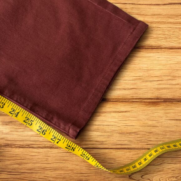 AG Everett Slim Straight Jeans - Wine Burgundy Red - Cotton Stretch - 34x28 - Picture 11 of 13